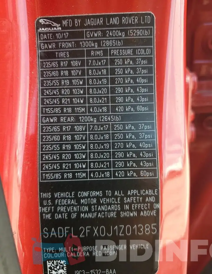 SADFL2FX0J1Z01385 Photo# 13