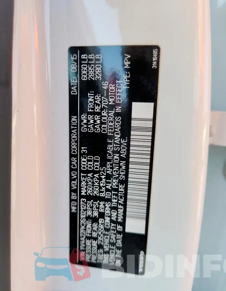 YV4A22PK2G1021273 Photo# 14