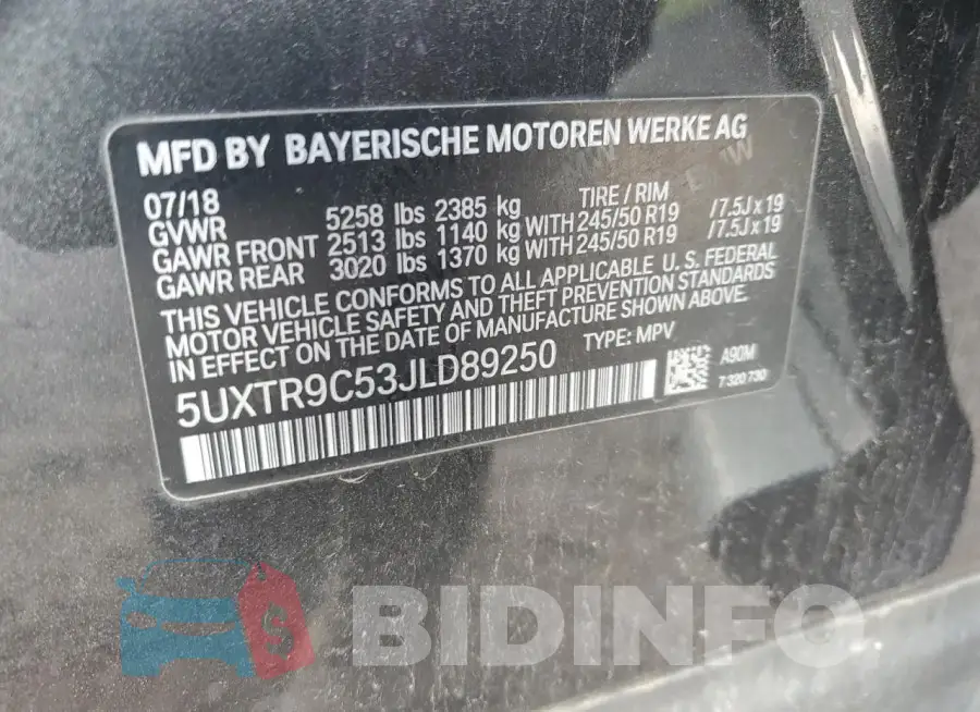 5UXTR9C53JLD89250 Photo# 13