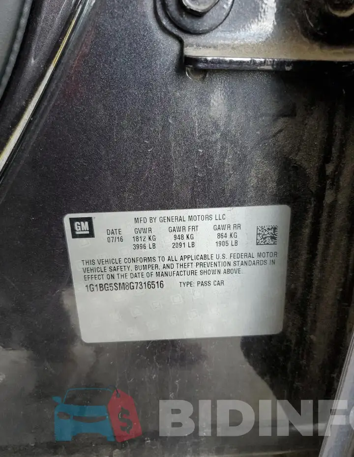 1G1BG5SM8G7316516 Photo# 12