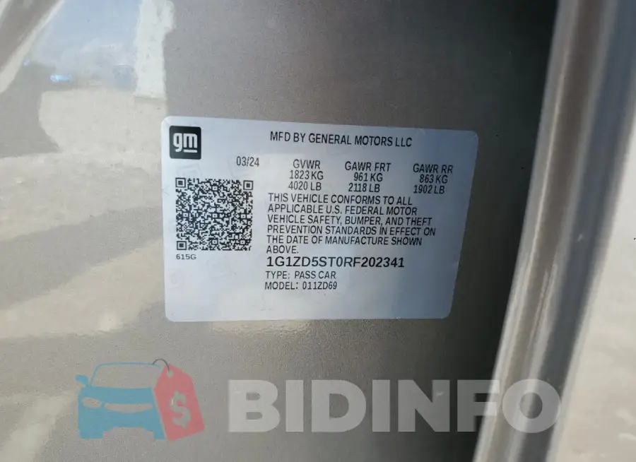 1G1ZD5ST0RF202341 Photo# 12
