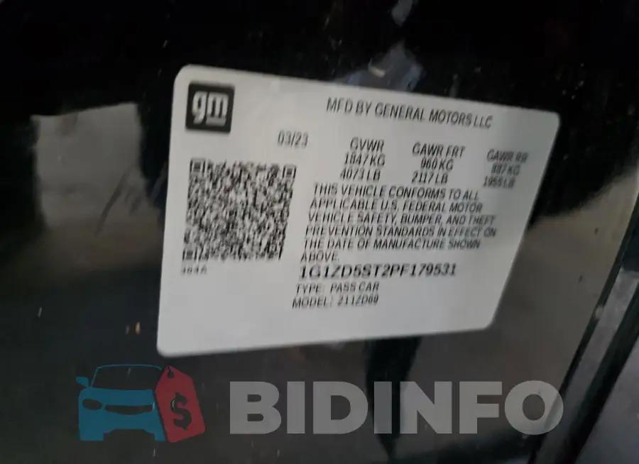 1G1ZD5ST2PF179531 Photo# 12