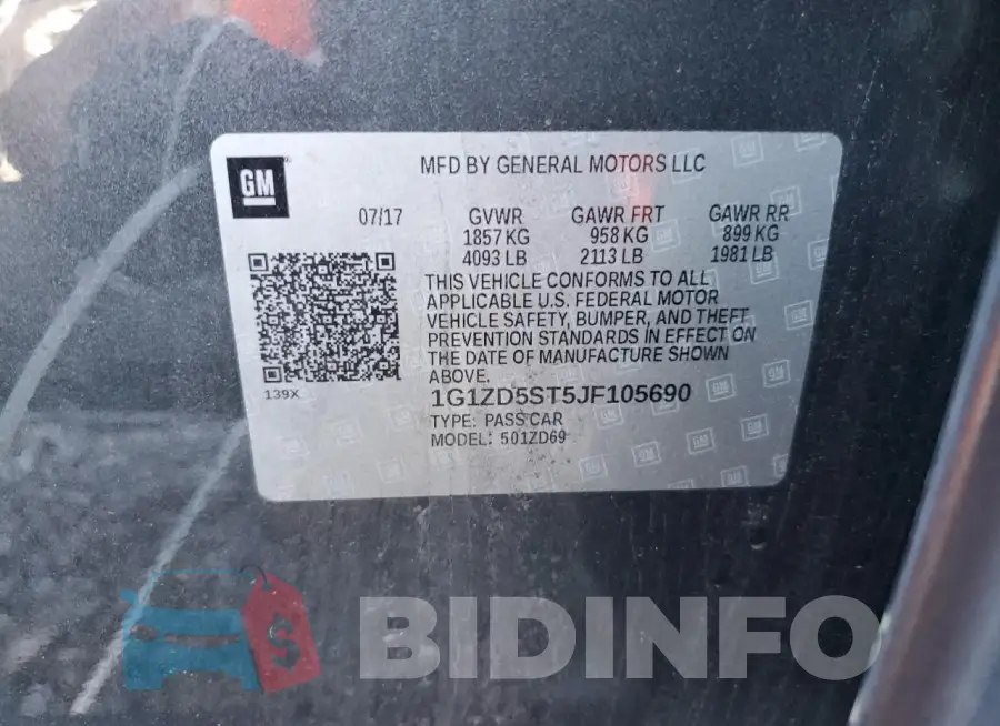 1G1ZD5ST5JF105690 Photo# 12