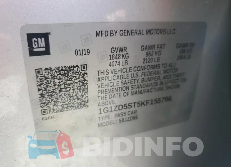 1G1ZD5ST5KF155796 Photo# 12