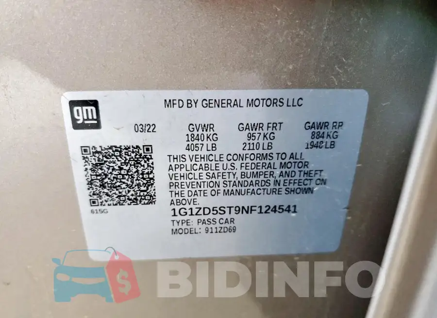 1G1ZD5ST9NF124541 Photo# 12