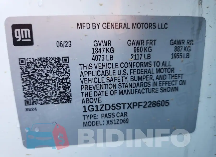 1G1ZD5STXPF228605 Photo# 13