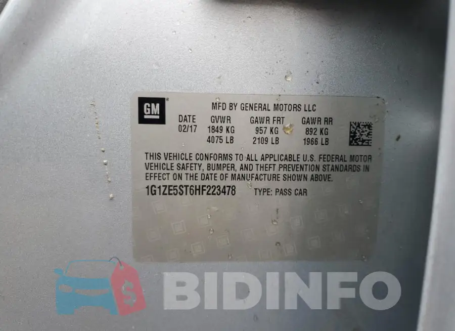 1G1ZE5ST6HF223478 Photo# 12