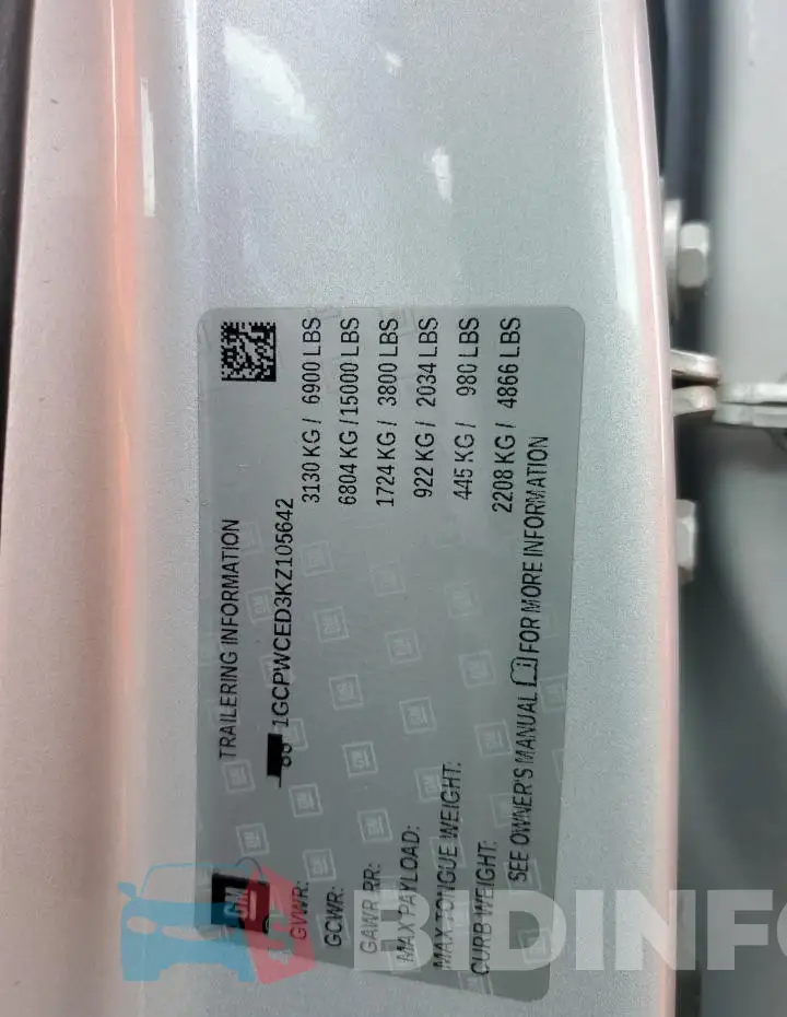 1GCPWCED3KZ105642 Photo# 12