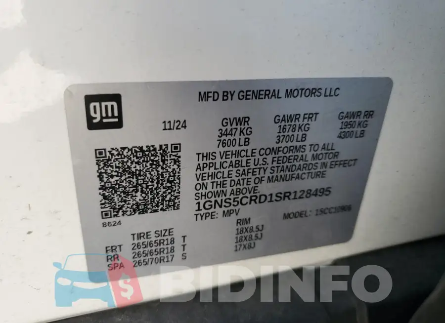 1GNS5CRD1SR128495 Photo# 13