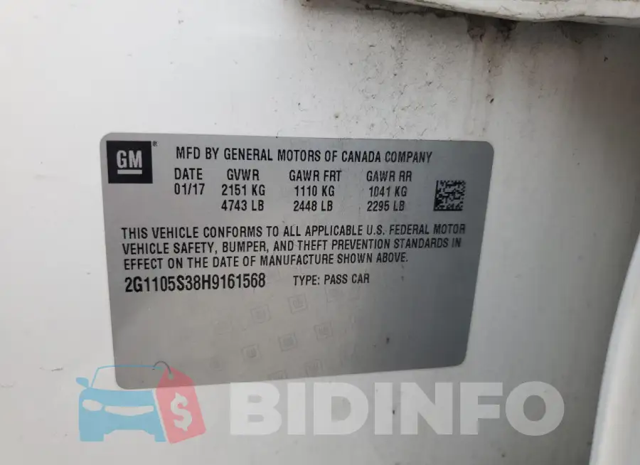 2G1105S38H9161568 Photo# 12