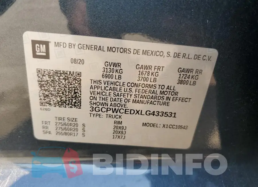 3GCPWCEDXLG433531 Photo# 12