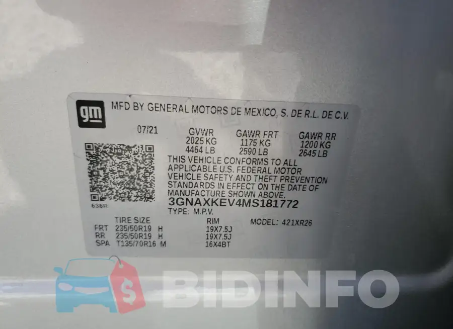 3GNAXKEV4MS181772 Photo# 13