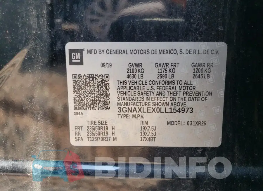 3GNAXLEX0LL154973 Photo# 13