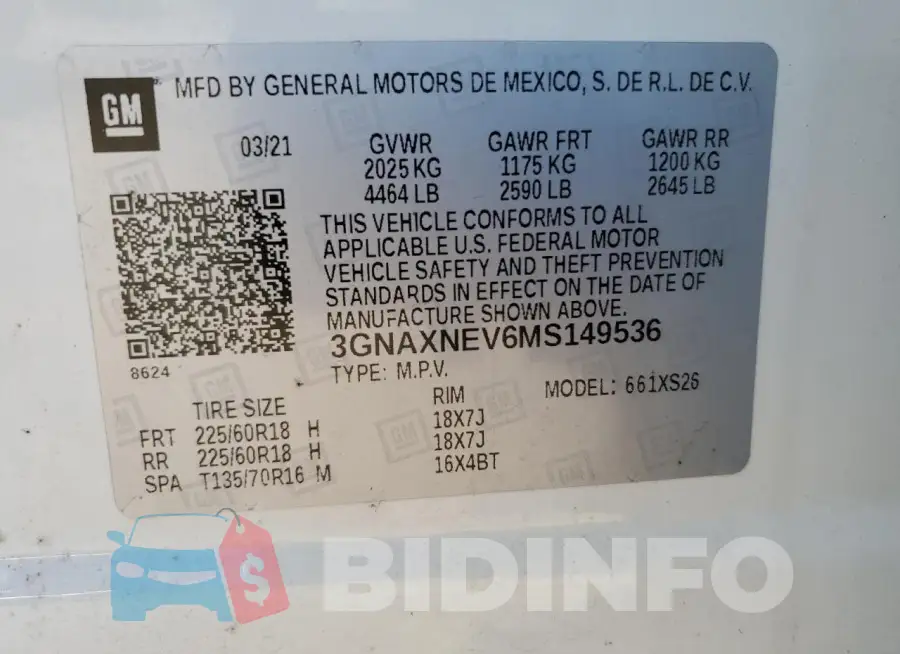 3GNAXNEV6MS149536 Photo# 14