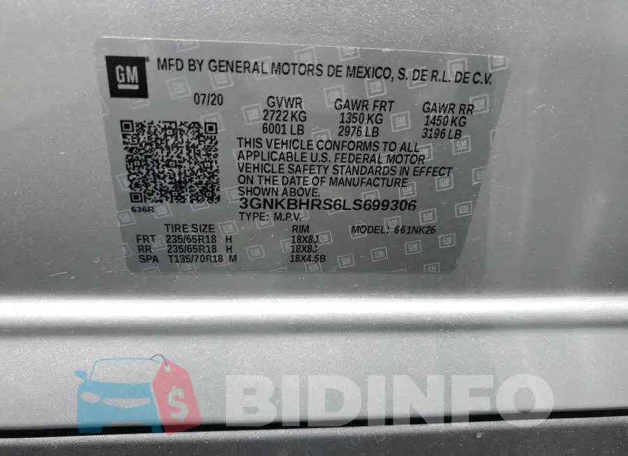 3GNKBHRS6LS699306 Photo# 13
