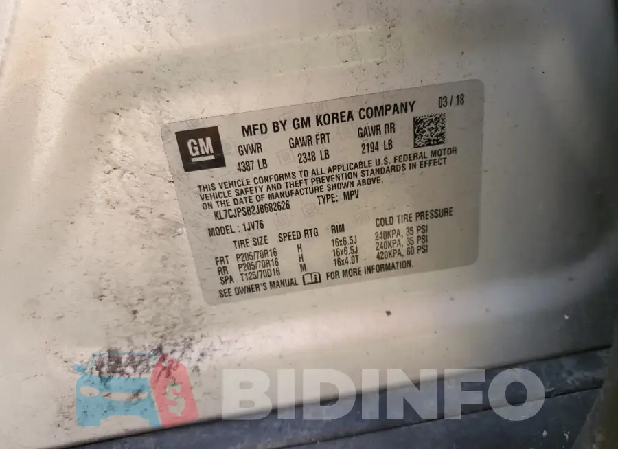 KL7CJPSB2JB682626 Photo# 13