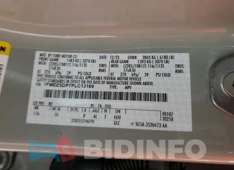 1FMEE5DP7PLC13169 Photo# 14