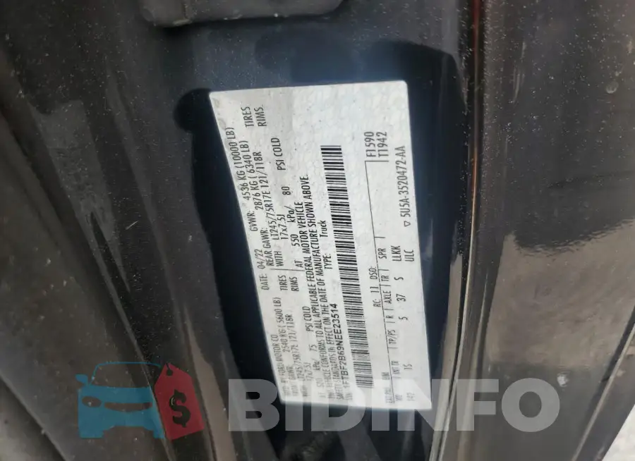 1FTBF2B69NEE23514 Photo# 12