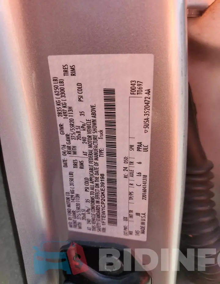 1FTEW1CP2GKE39198 Photo# 12