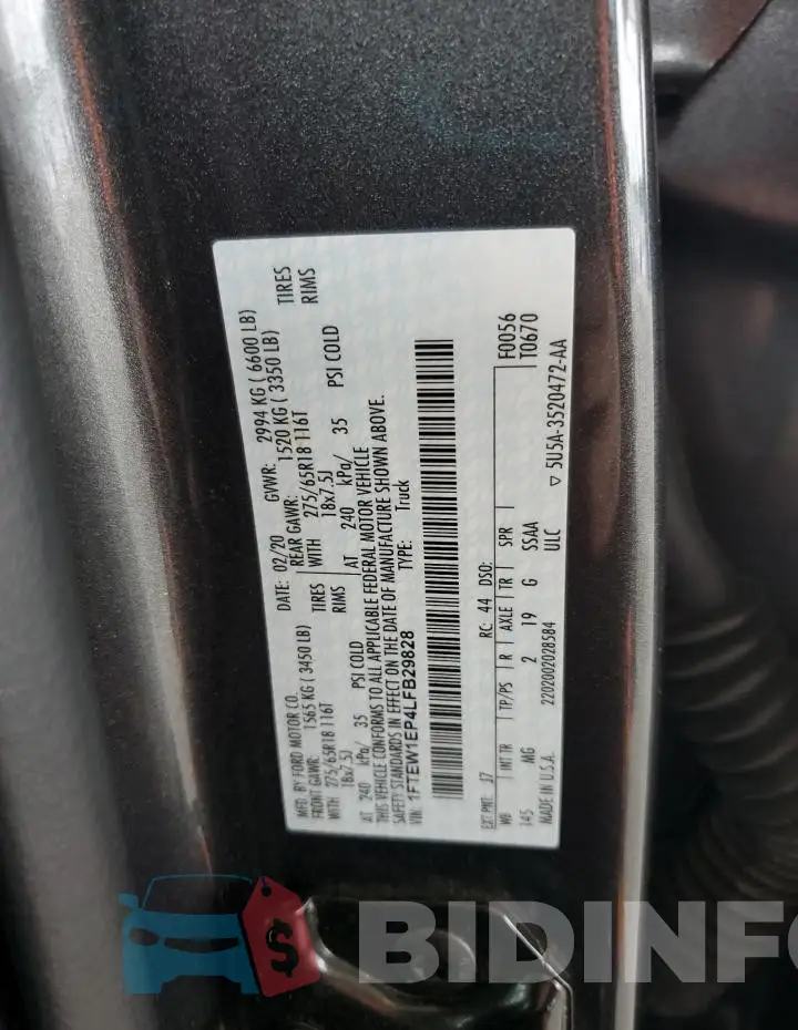 1FTEW1EP4LFB29828 Photo# 12