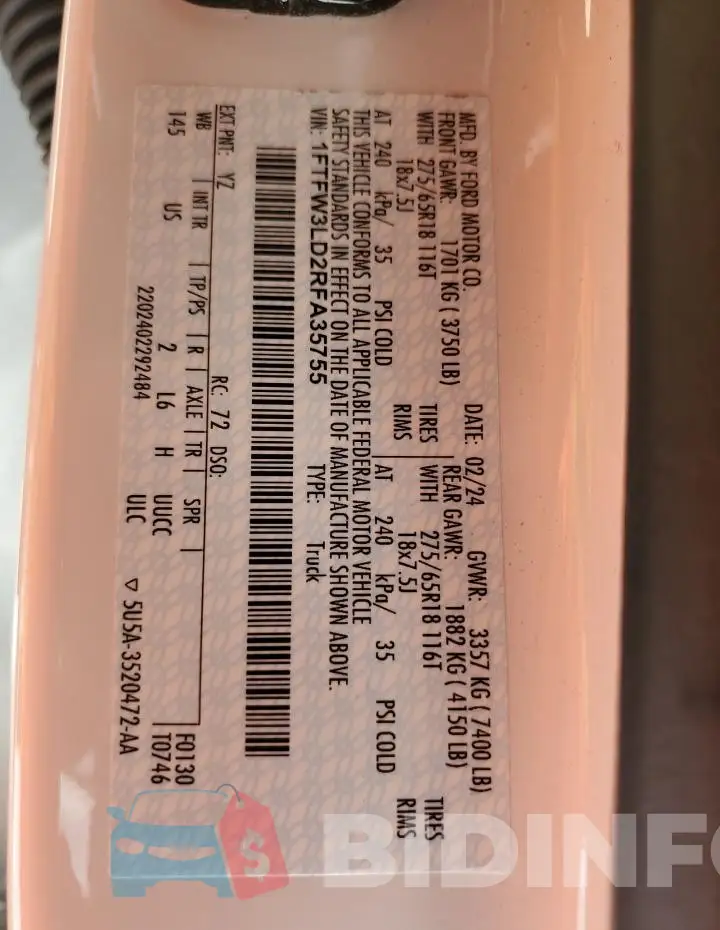 1FTFW3LD2RFA35755 Photo# 13