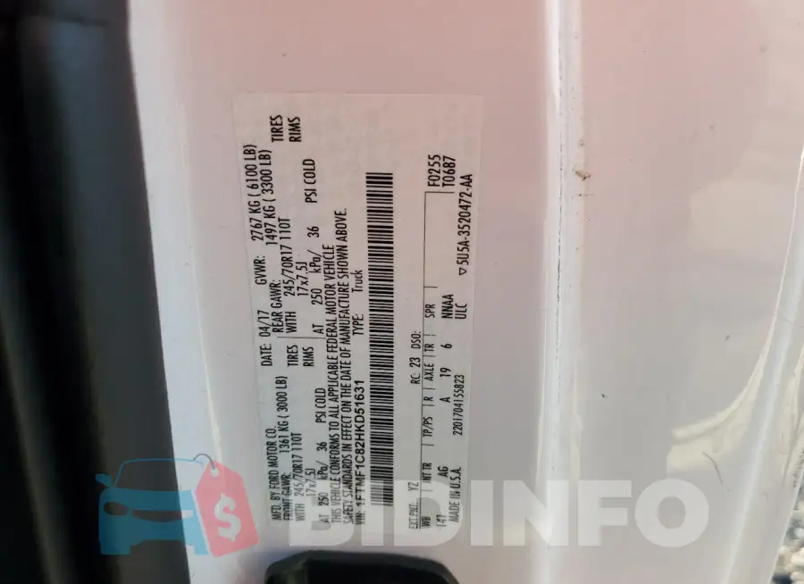 1FTMF1C82HKD51631 Photo# 12