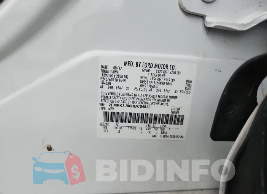 2FMPK3J86HBC54820 Photo# 12