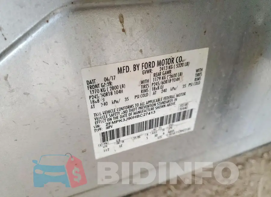 2FMPK3J90HBC27413 Photo# 13