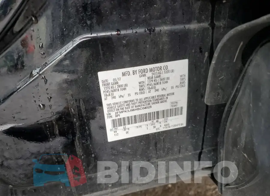 2FMPK3J98HBC04025 Photo# 12