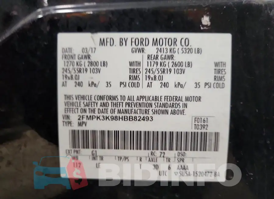 2FMPK3K98HBB82493 Photo# 14