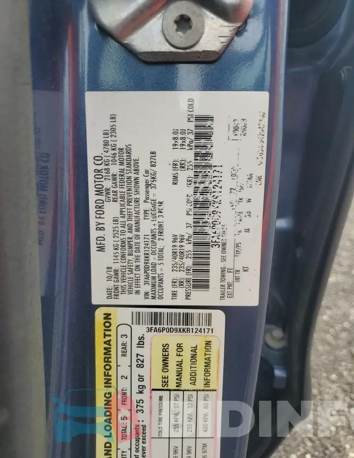 3FA6P0D9XKR124171 Photo# 13