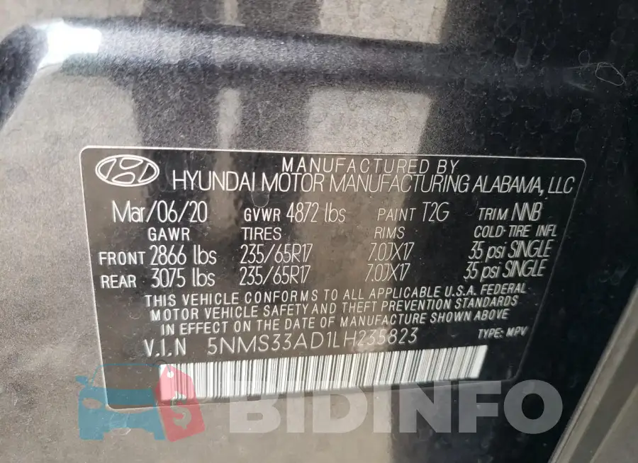5NMS33AD1LH235823 Photo# 12