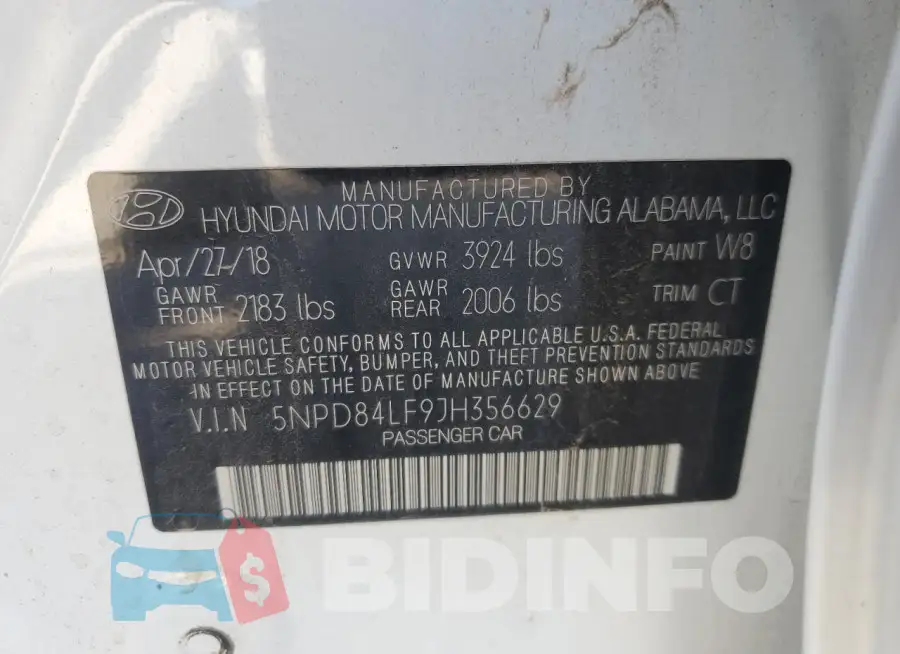 5NPD84LF9JH356629 Photo# 13