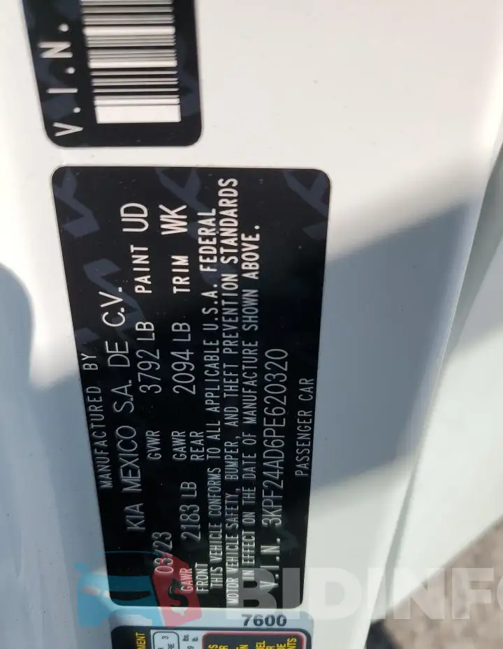 3KPF24AD6PE620320 Photo# 12