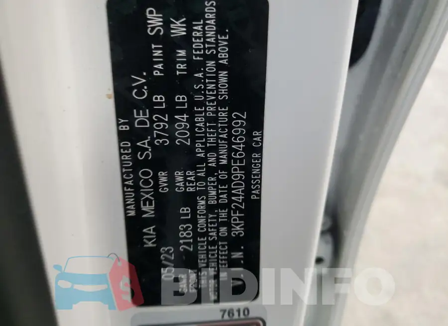 3KPF24AD9PE646992 Photo# 12