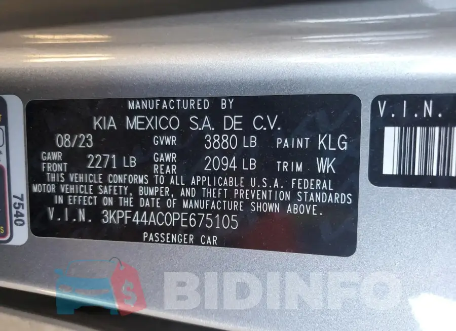 3KPF44AC0PE675105 Photo# 13