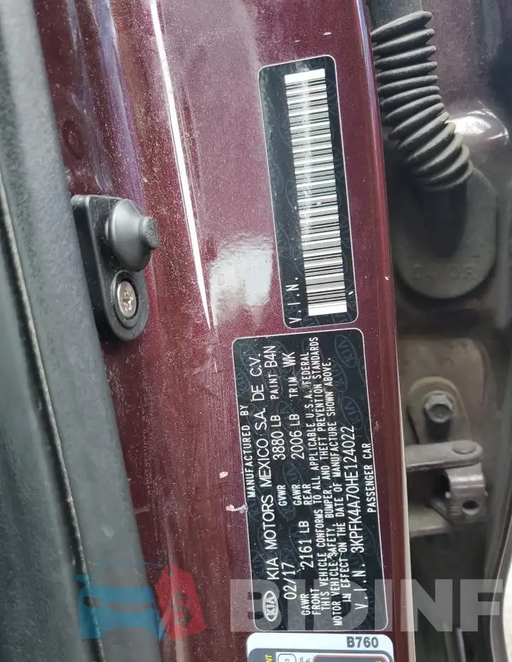 3KPFK4A70HE124022 Photo# 12