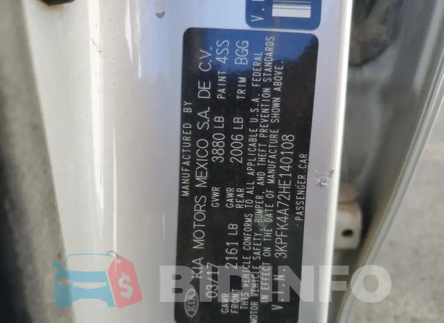 3KPFK4A72HE140108 Photo# 12