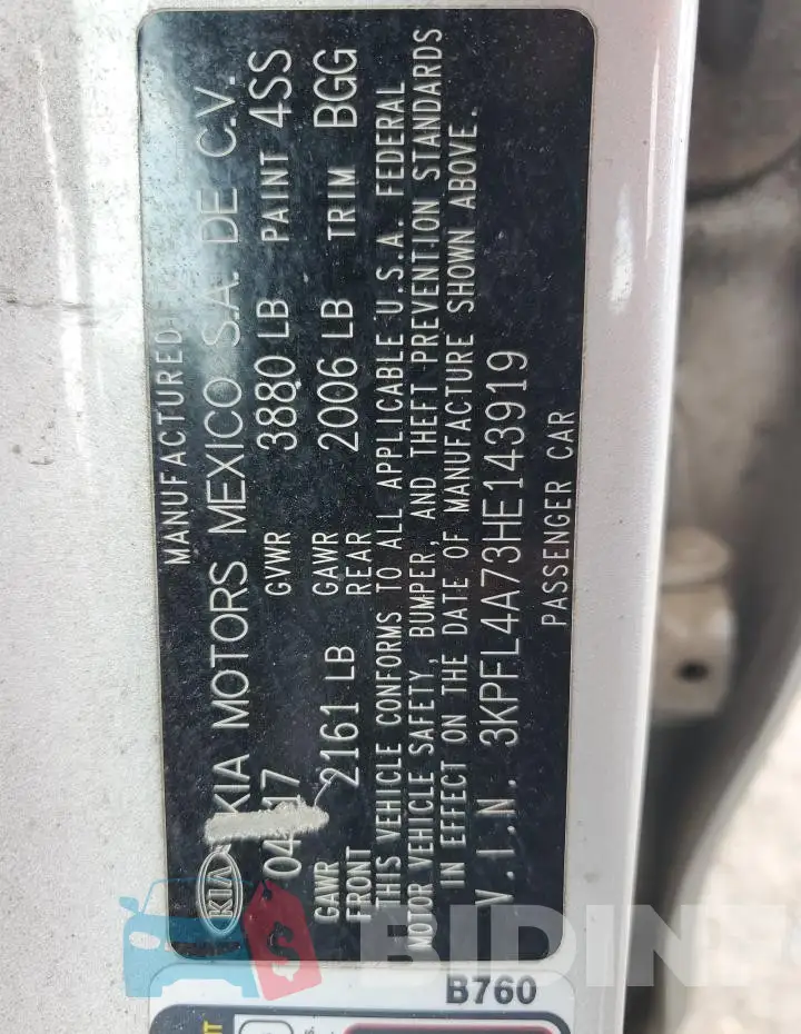 3KPFL4A73HE143919 Photo# 13