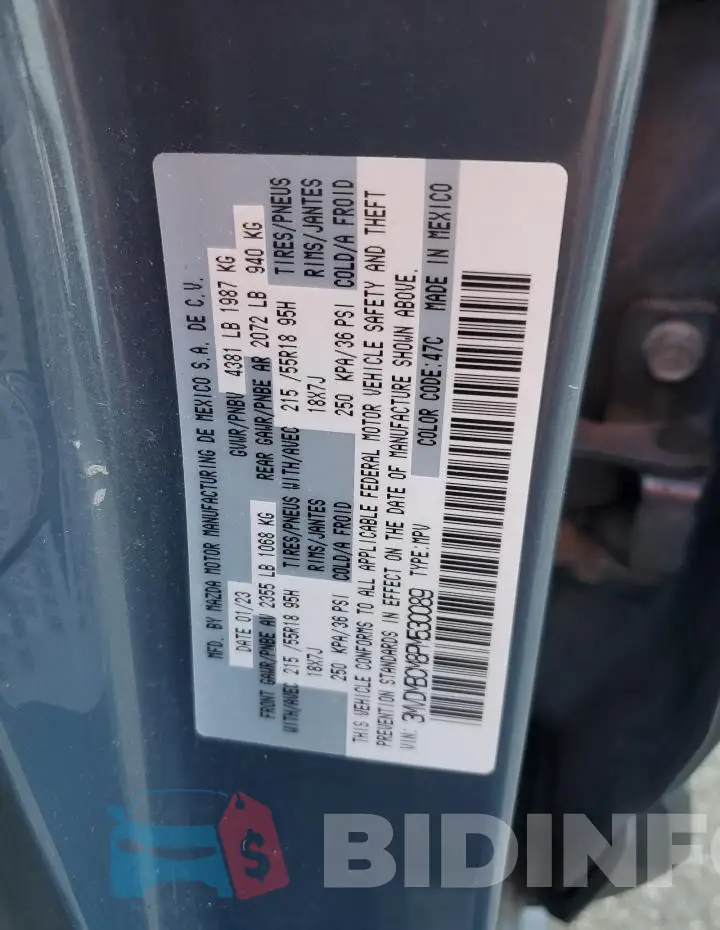 3MVDMBCM8PM530089 Photo# 13