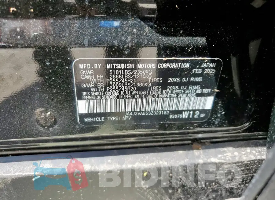 JA4J3VA85SZ023182 Photo# 12