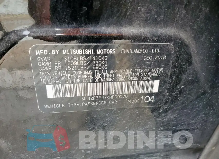 ML32F3FJ7KHF09070 Photo# 13