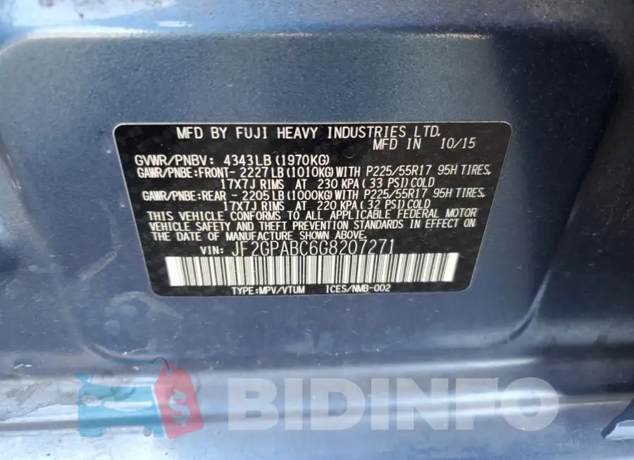 JF2GPABC6G8207271 Photo# 13