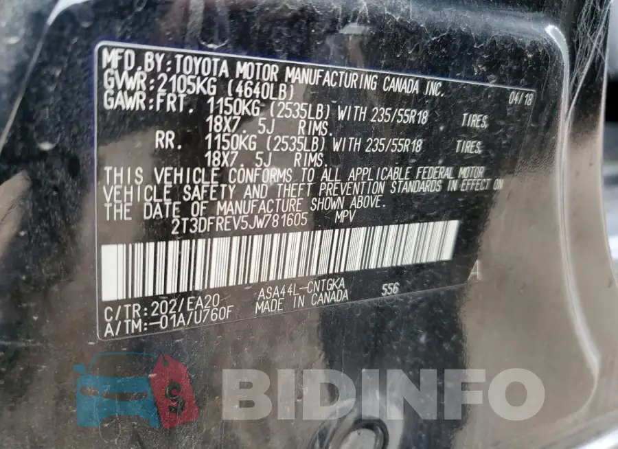 2T3DFREV5JW781605 Photo# 14
