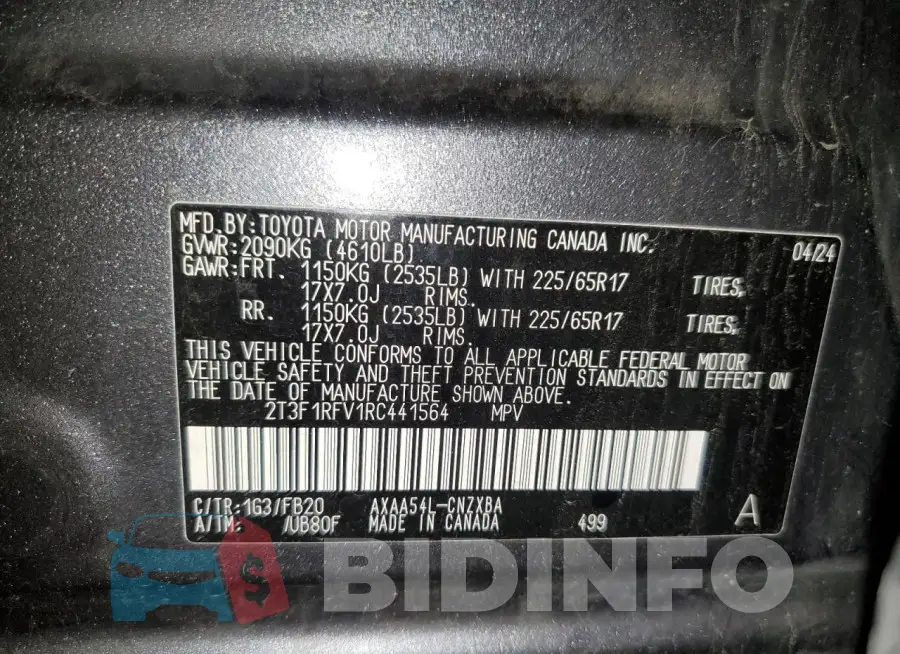 2T3F1RFV1RC441564 Photo# 14