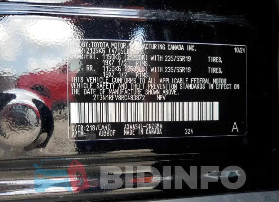 2T3N1RFV8RC483872 Photo# 13