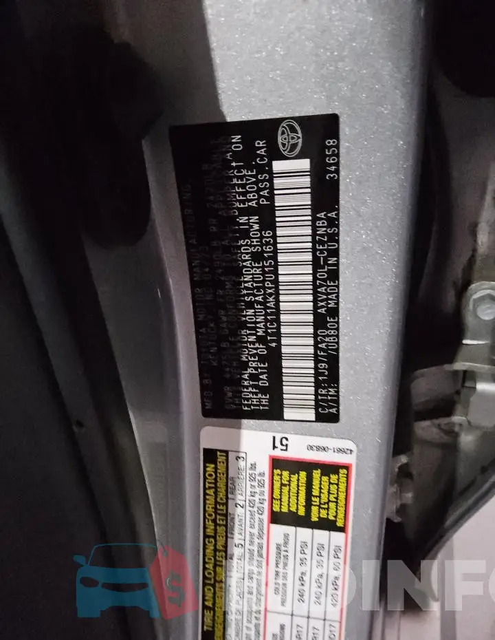 4T1C11AKXPU151636 Photo# 12