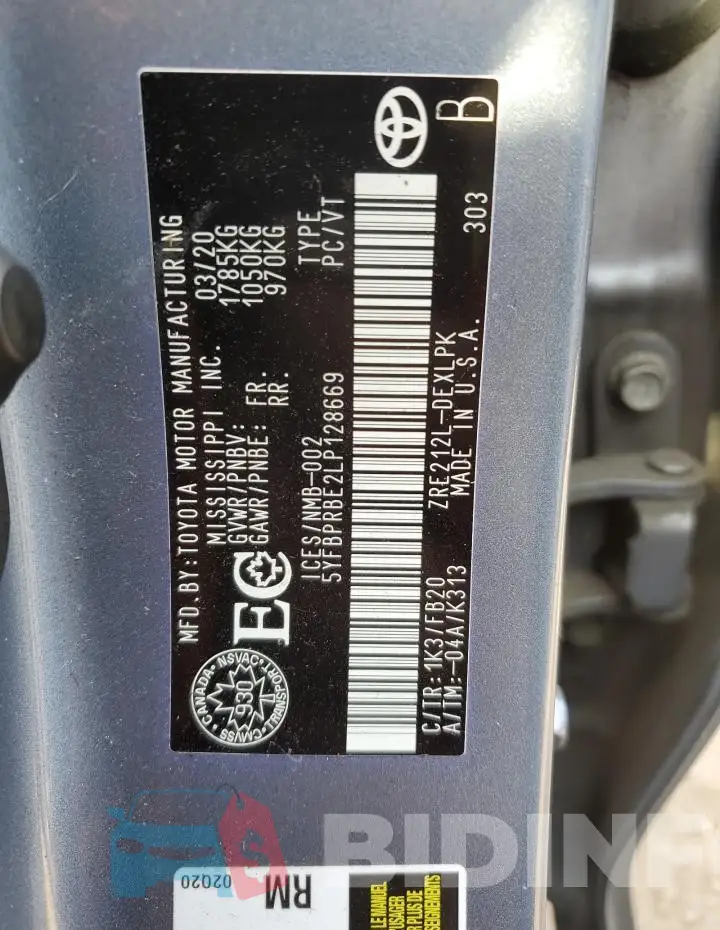 5YFBPRBE2LP128669 Photo# 12
