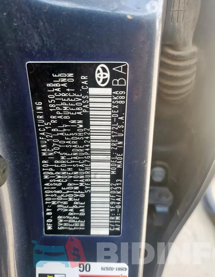 5YFBURHE7GP442422 Photo# 12