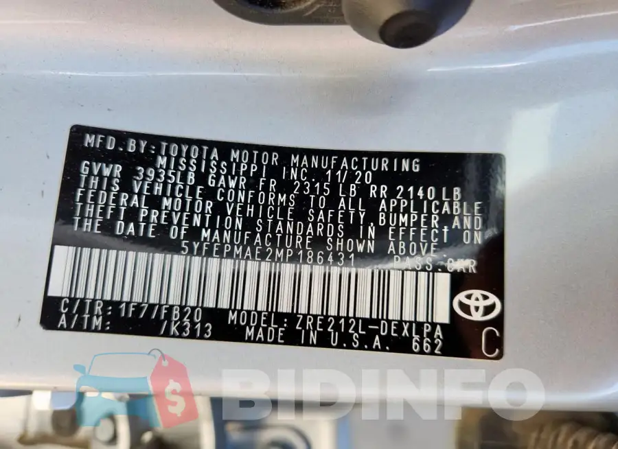 5YFEPMAE2MP186431 Photo# 13